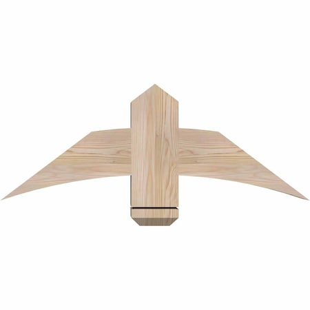 Ekena Millwork Bellingham Smooth Timber Gable Bracket, Douglas Fir, 36"W x 13"H x 5 1/2"D x 5 1/2"F, 9/12 Pitch GBW036X13X0606BEL00SDF